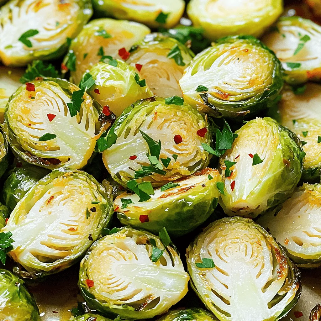 Lemon Garlic Roasted Brussels Sprouts Tasty Side Dish