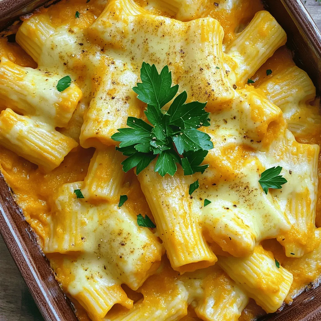 To make a great pumpkin rigatoni recipe, you need simple yet rich ingredients. The star is the pumpkin puree. Use canned or fresh pumpkin for the best flavor. Gruyere cheese uses add creaminess and depth to the sauce. It melts well and gives a nutty taste.