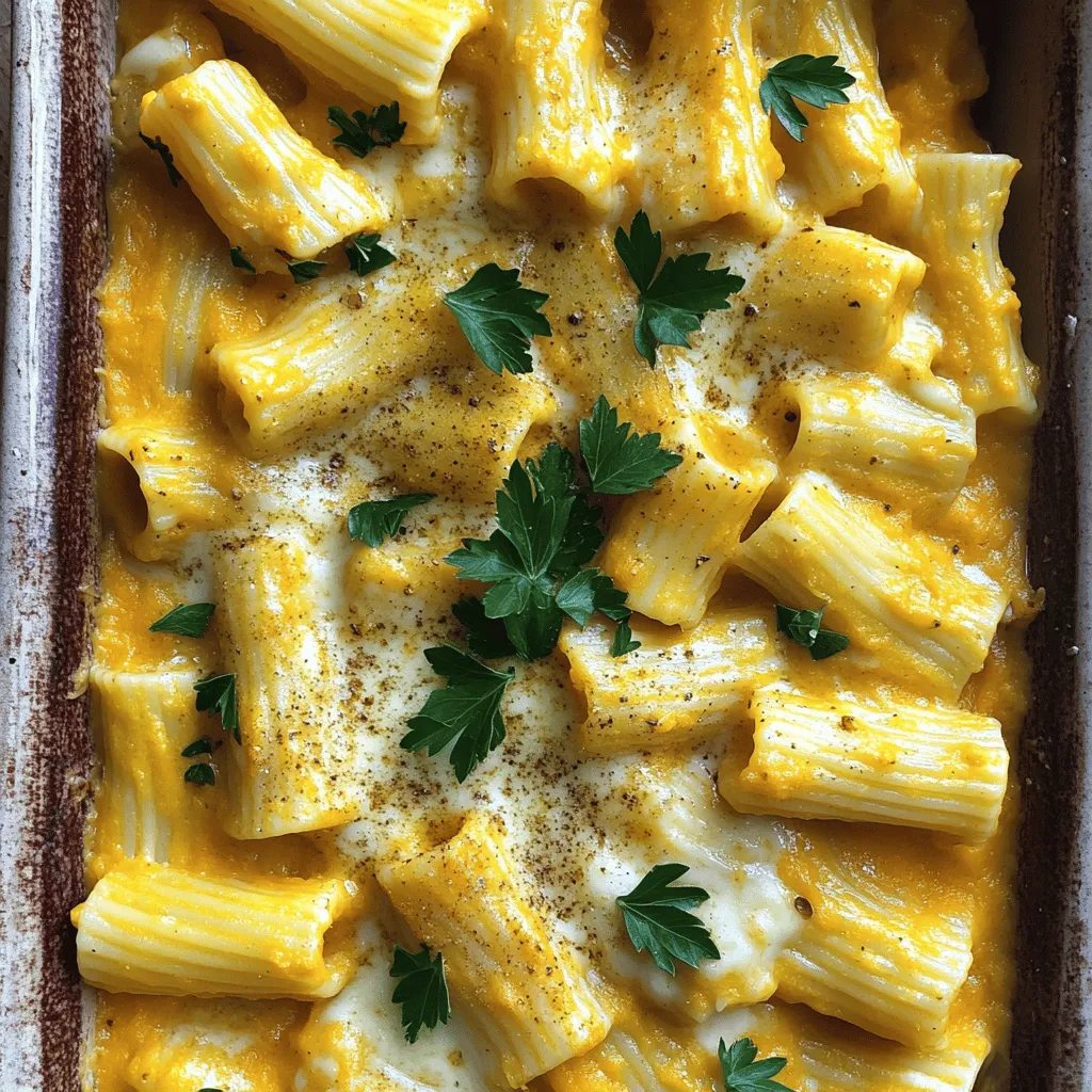 Pumpkin and Gruyere Rigatoni Creamy Pasta Delight
