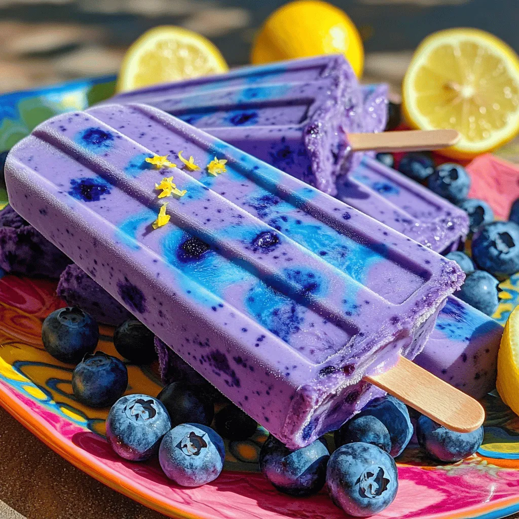 Blueberry Lemon Yogurt Popsicles Refreshing Summer Treat