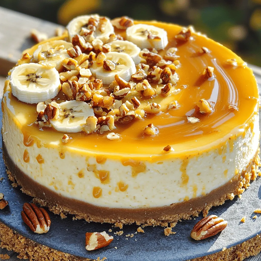 To make this Banana Caramel Nut Cheesecake, gather these items: