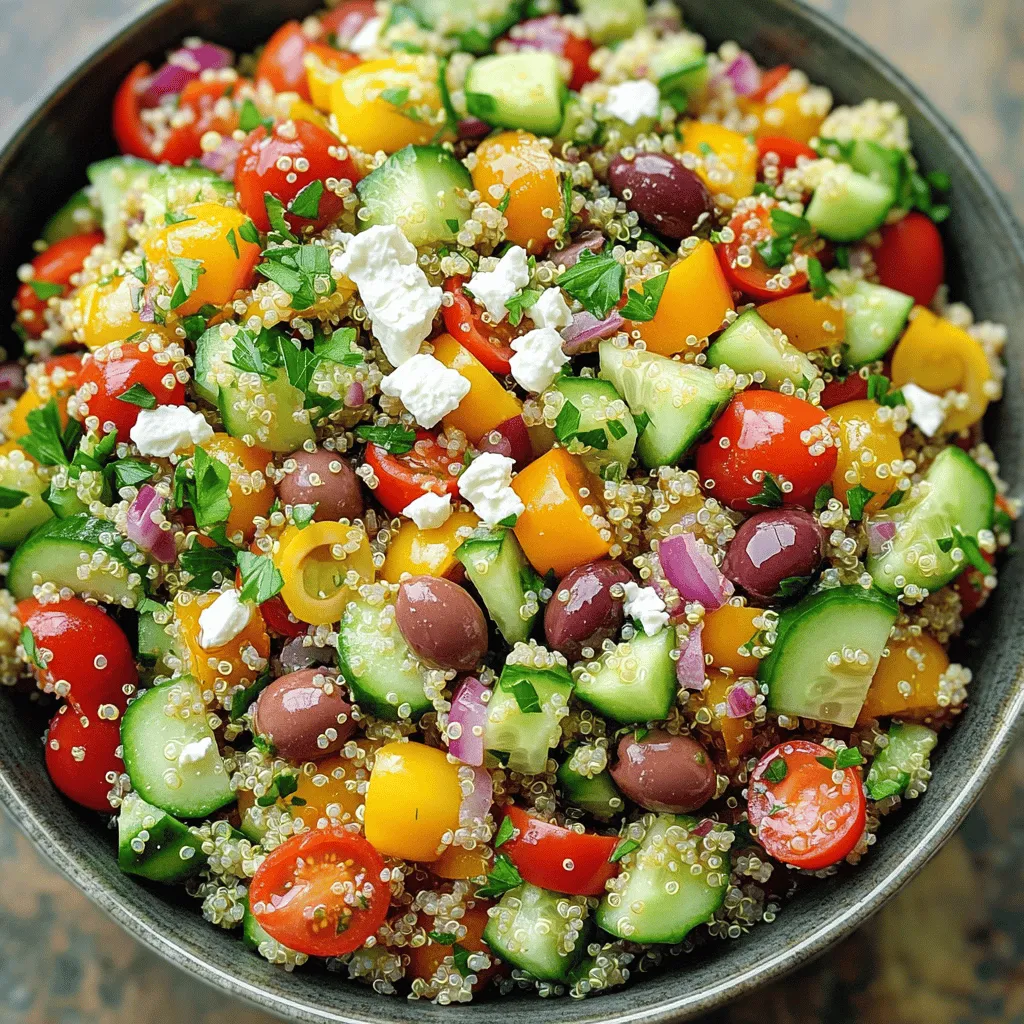 Greek Quinoa Chopped Salad Fresh and Flavorful Dish