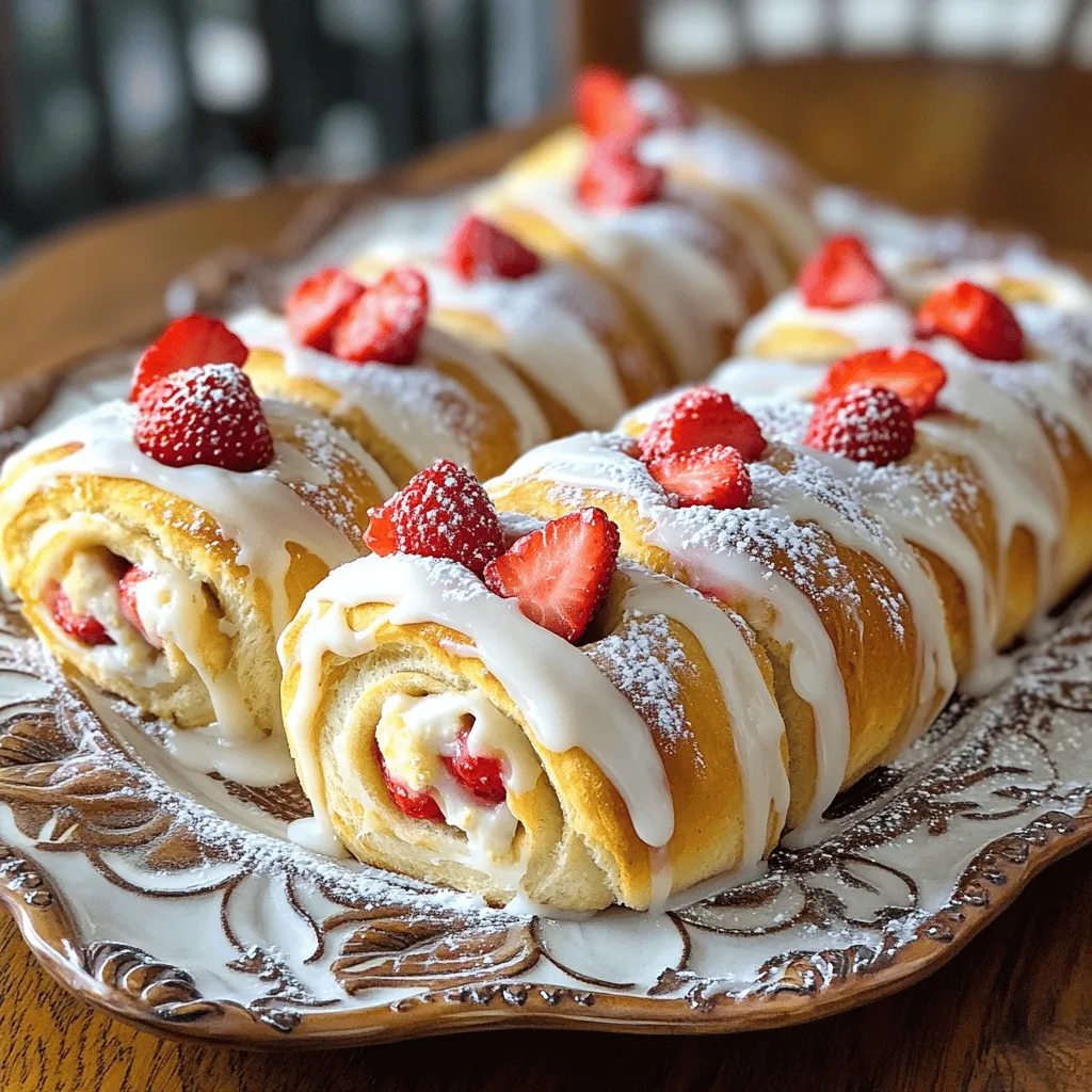 Strawberry Cheesecake Sweet Rolls Irresistible Delight