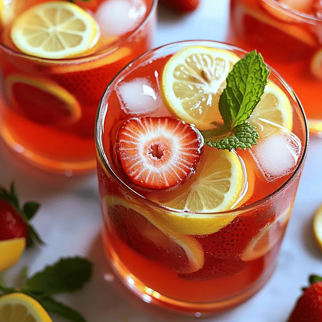 Strawberry Sweet Tea Refreshing Homemade Delight