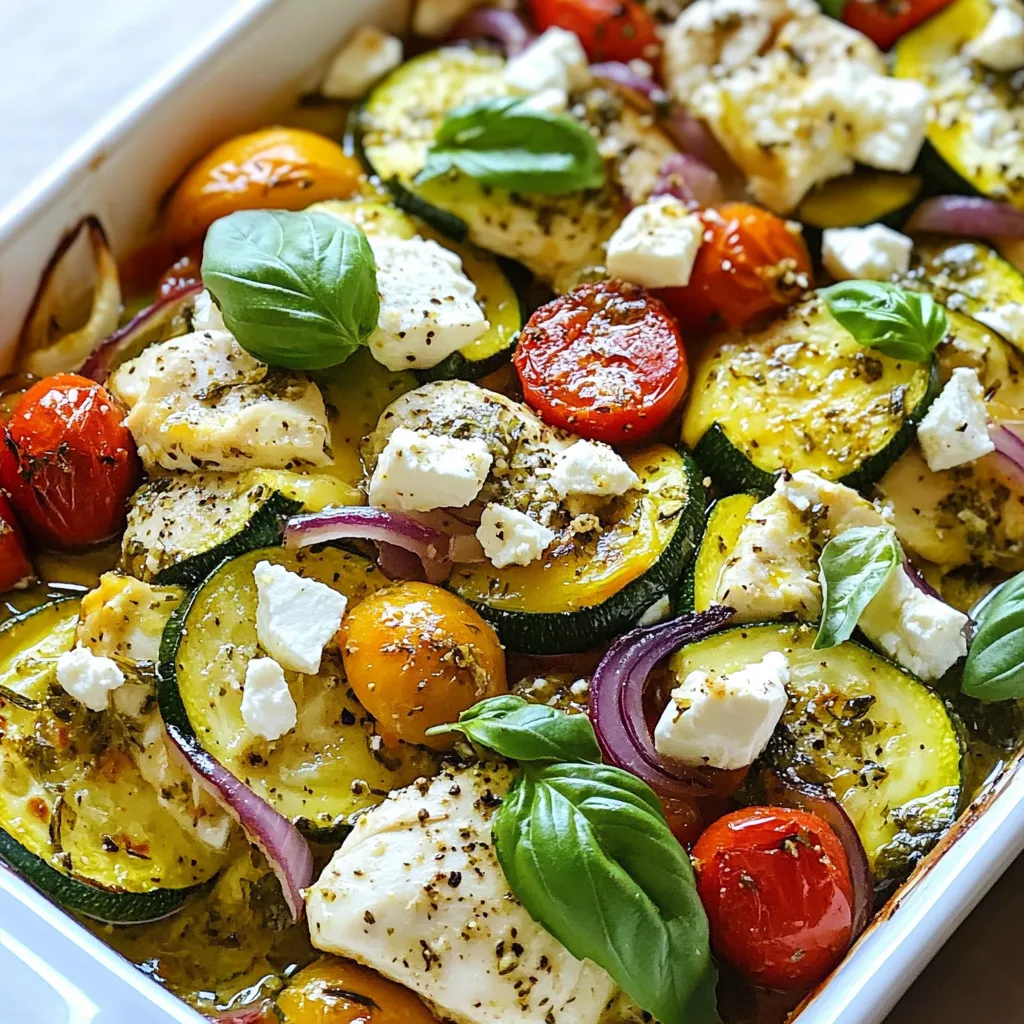 Mediterranean Chicken Zucchini Bake Tasty Family Meal