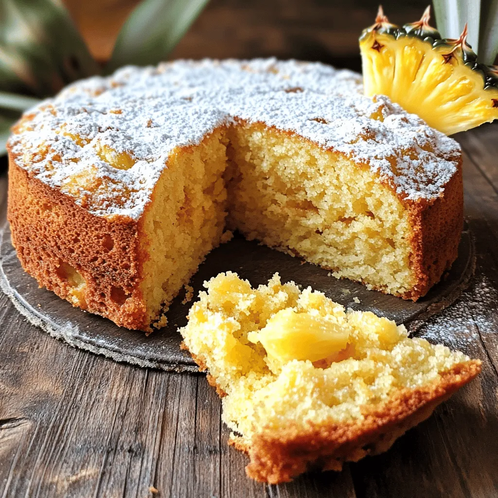 To make the tasty pineapple juice cake, you will need the following ingredients: