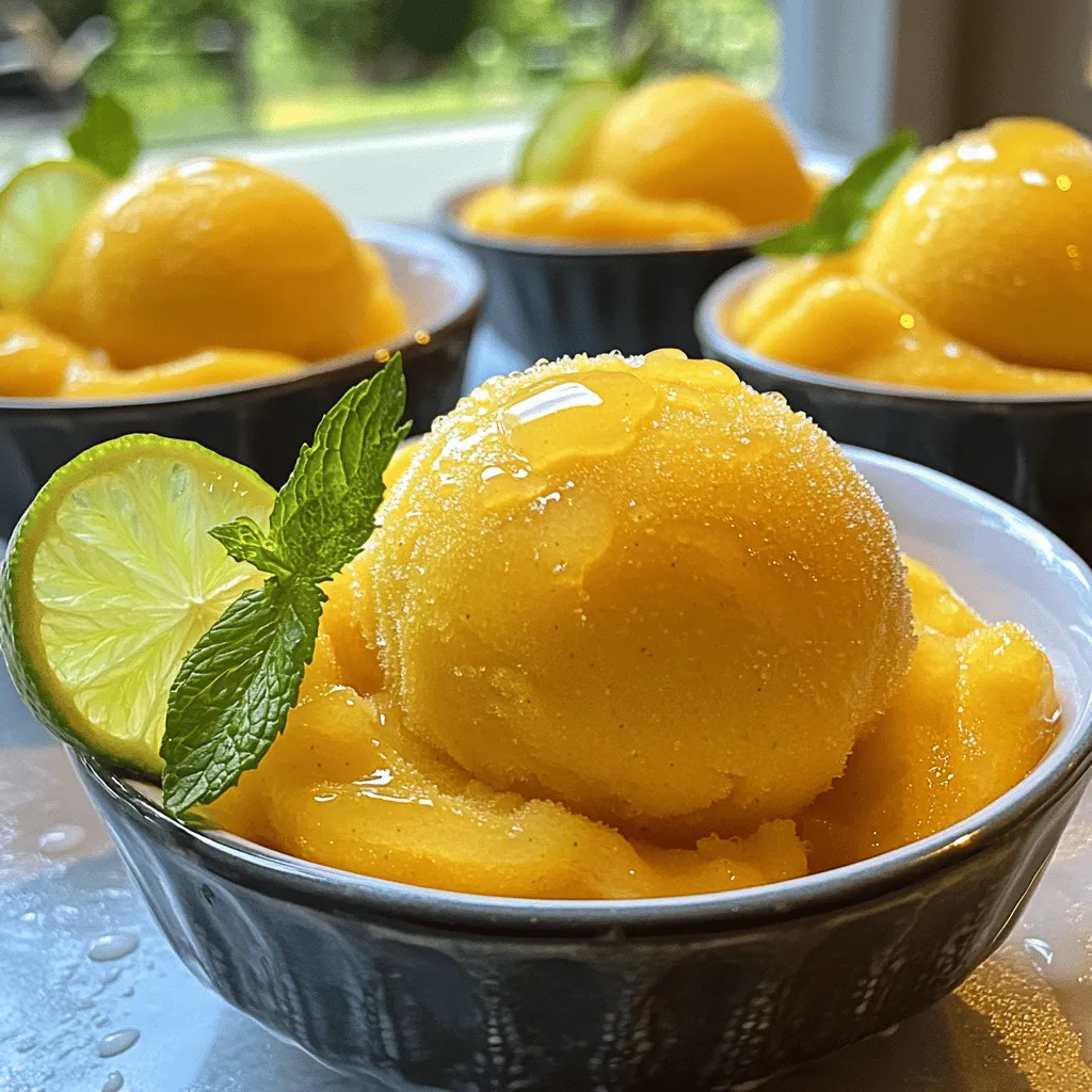 Mango Sorbet Delightful and Refreshing Summer Treat
