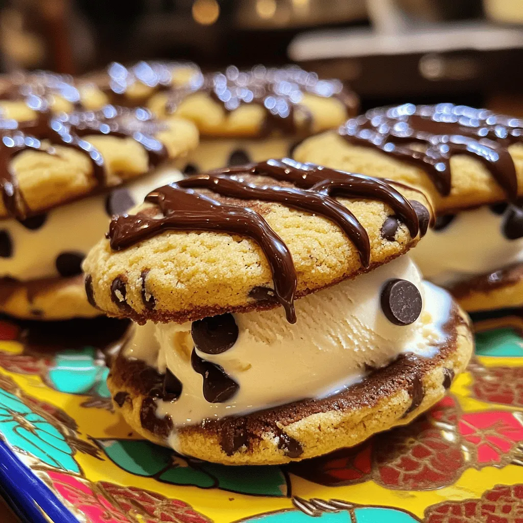 Cookie Dough Ice Cream Sandwiches Delicious Delight