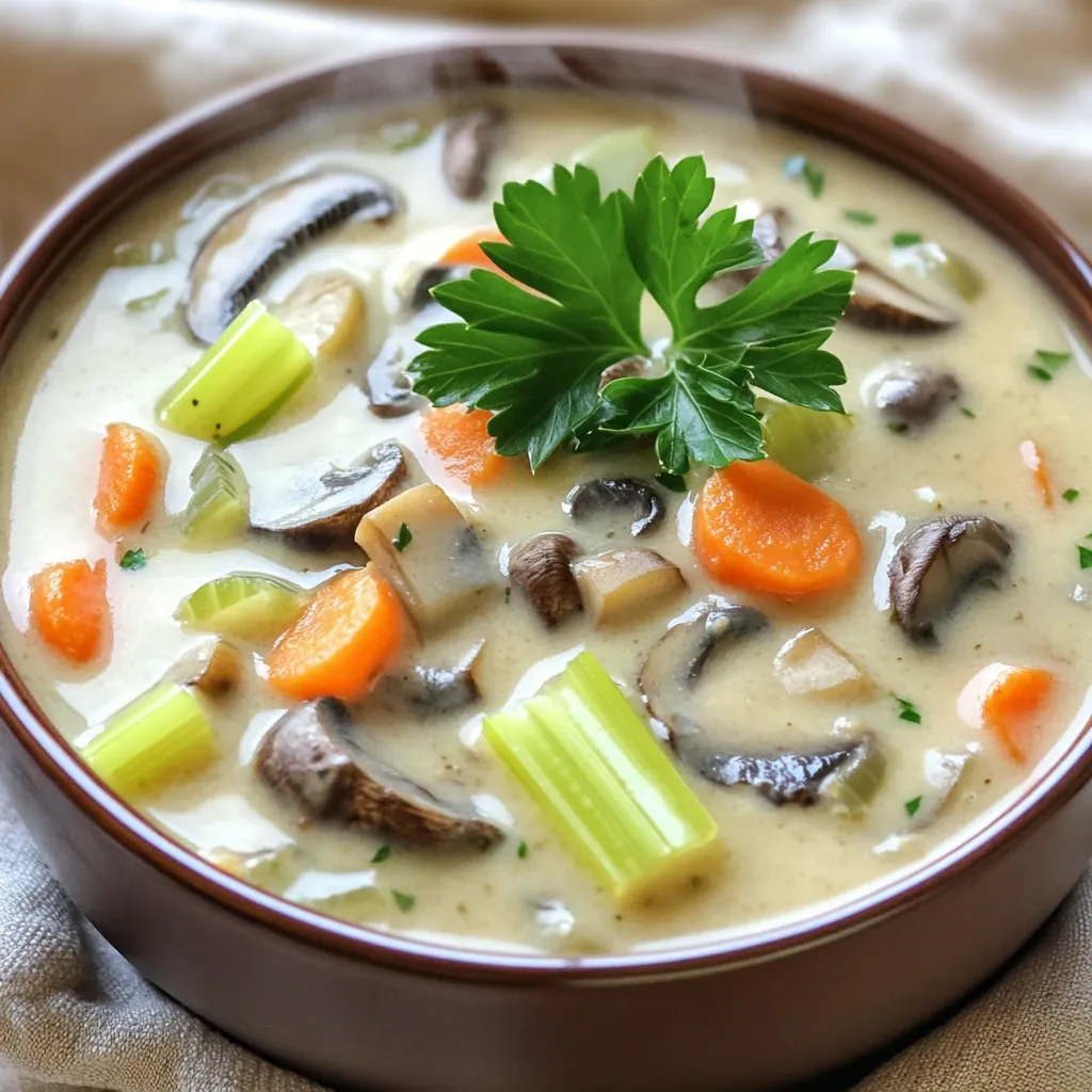 Slow Cooker Creamy Mushroom Soup Hearty and Simple