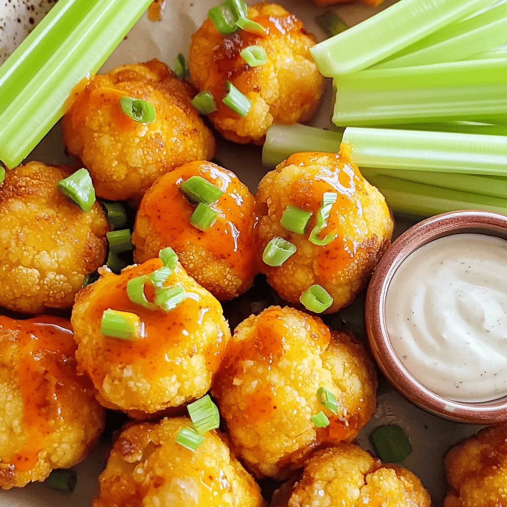 Buffalo Cauliflower Bites Crunchy and Flavorful Snack