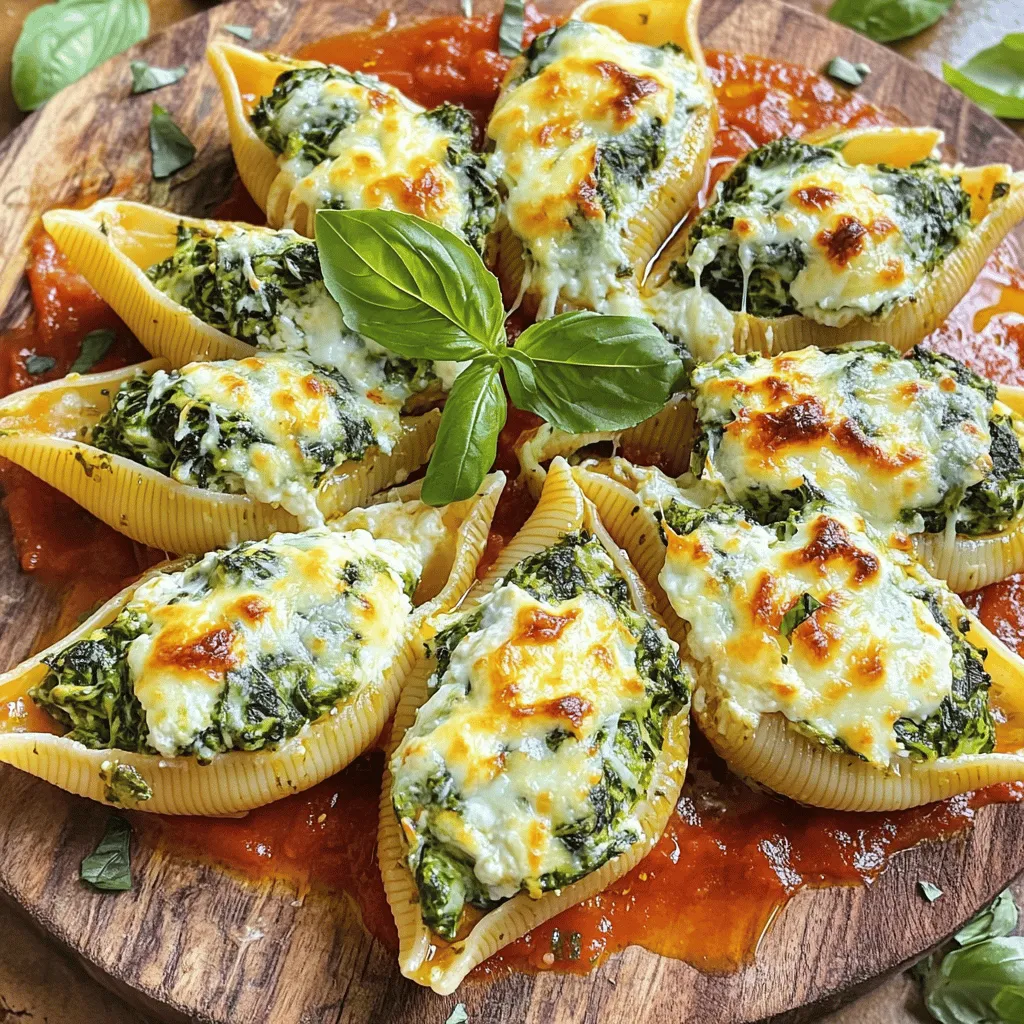 Spinach and Ricotta Stuffed Shells Flavorful Dinner Delight