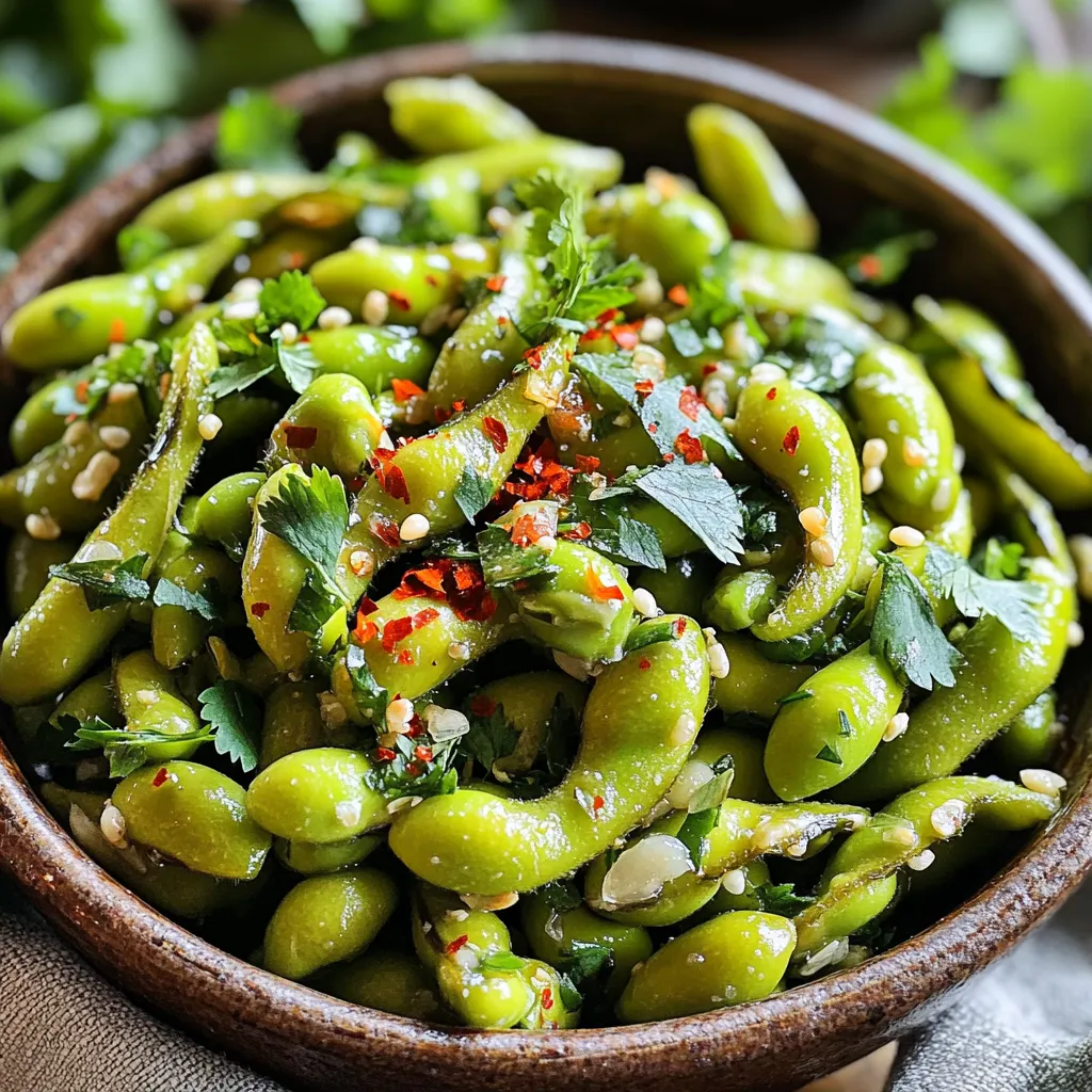 Air Fryer Spicy Garlic Edamame Flavorful Snack Recipe