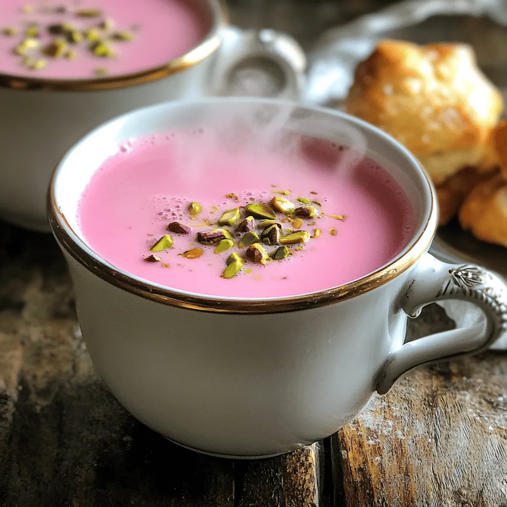 Authentic Kashmiri Pink Chai Flavorful Warm Beverage