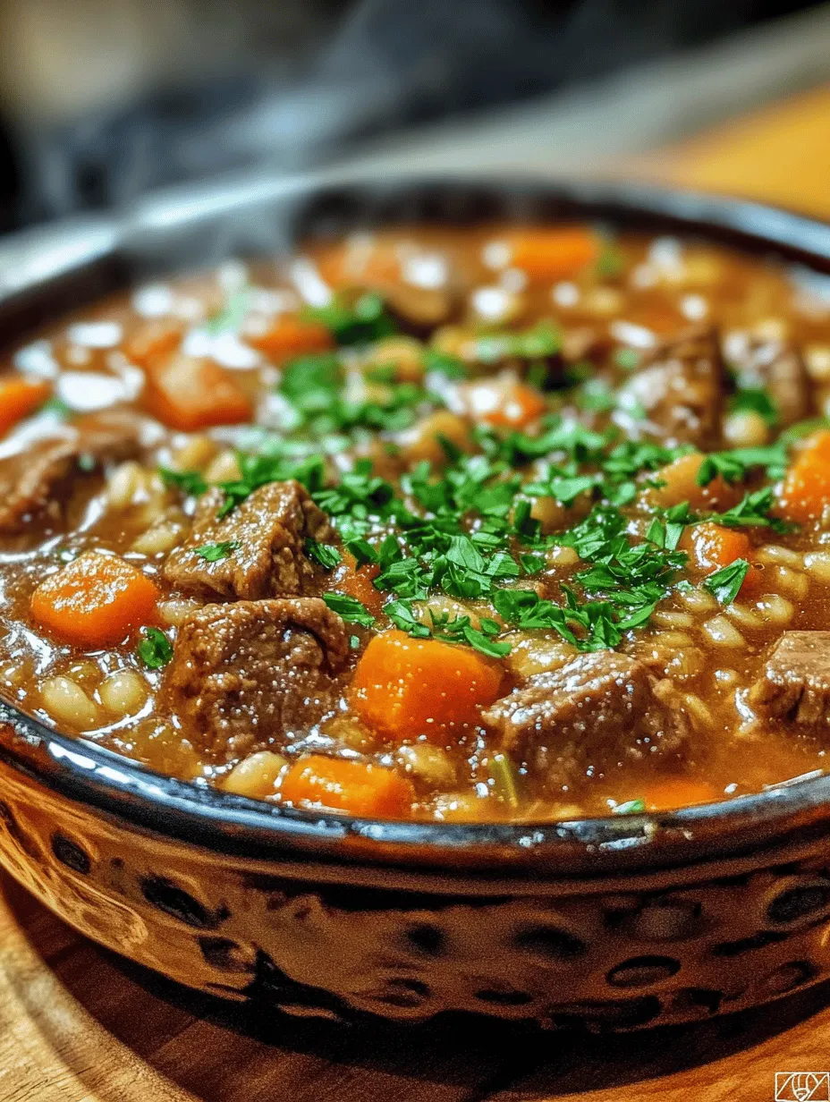 Hearty Beef and Barley Soup: A Comforting Classic