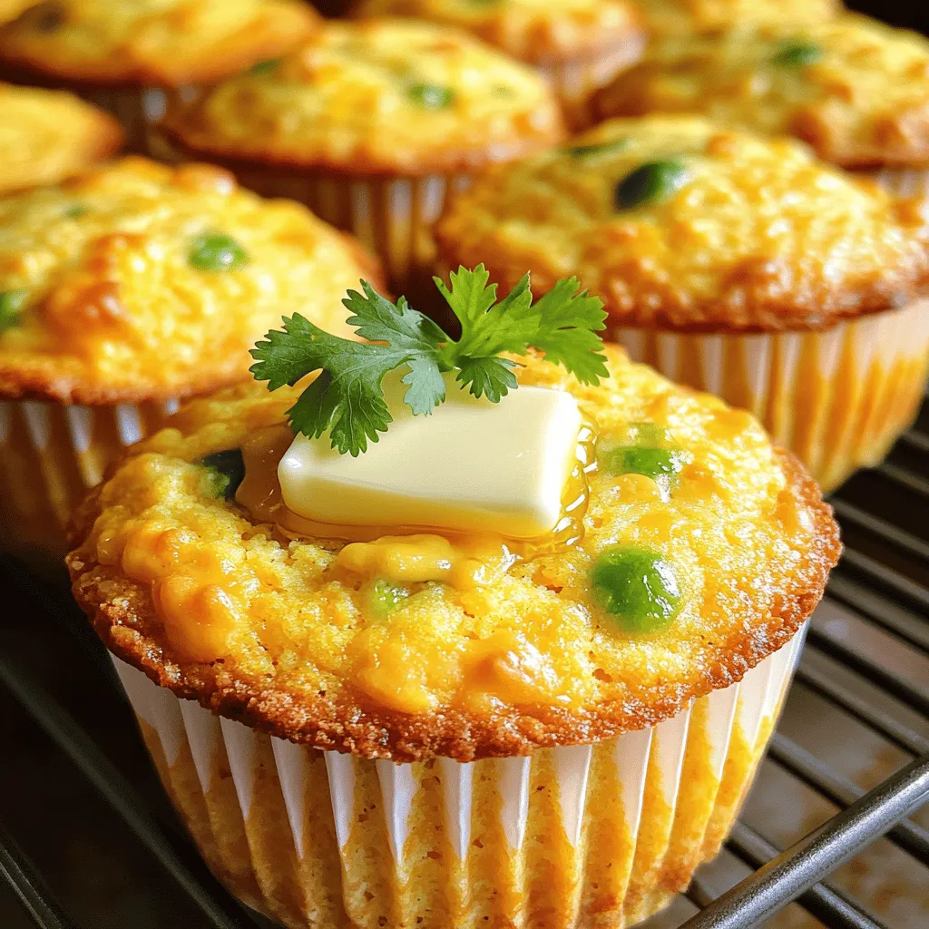 Jalapeño Cheddar Cornbread Muffins Flavorful Treat