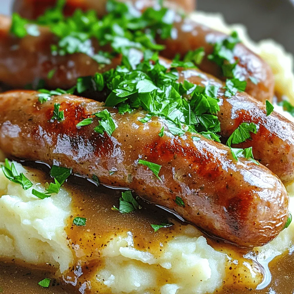 To make a great Bangers and Mash, you need a few key items. Here’s what you’ll need: