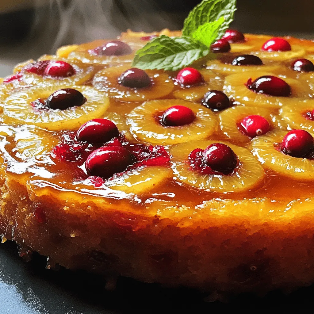 Cranberry Pineapple Upside-Down Cake Delight