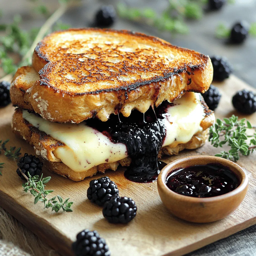 Blackberry Balsamic and Brie Grilled Cheese Delight