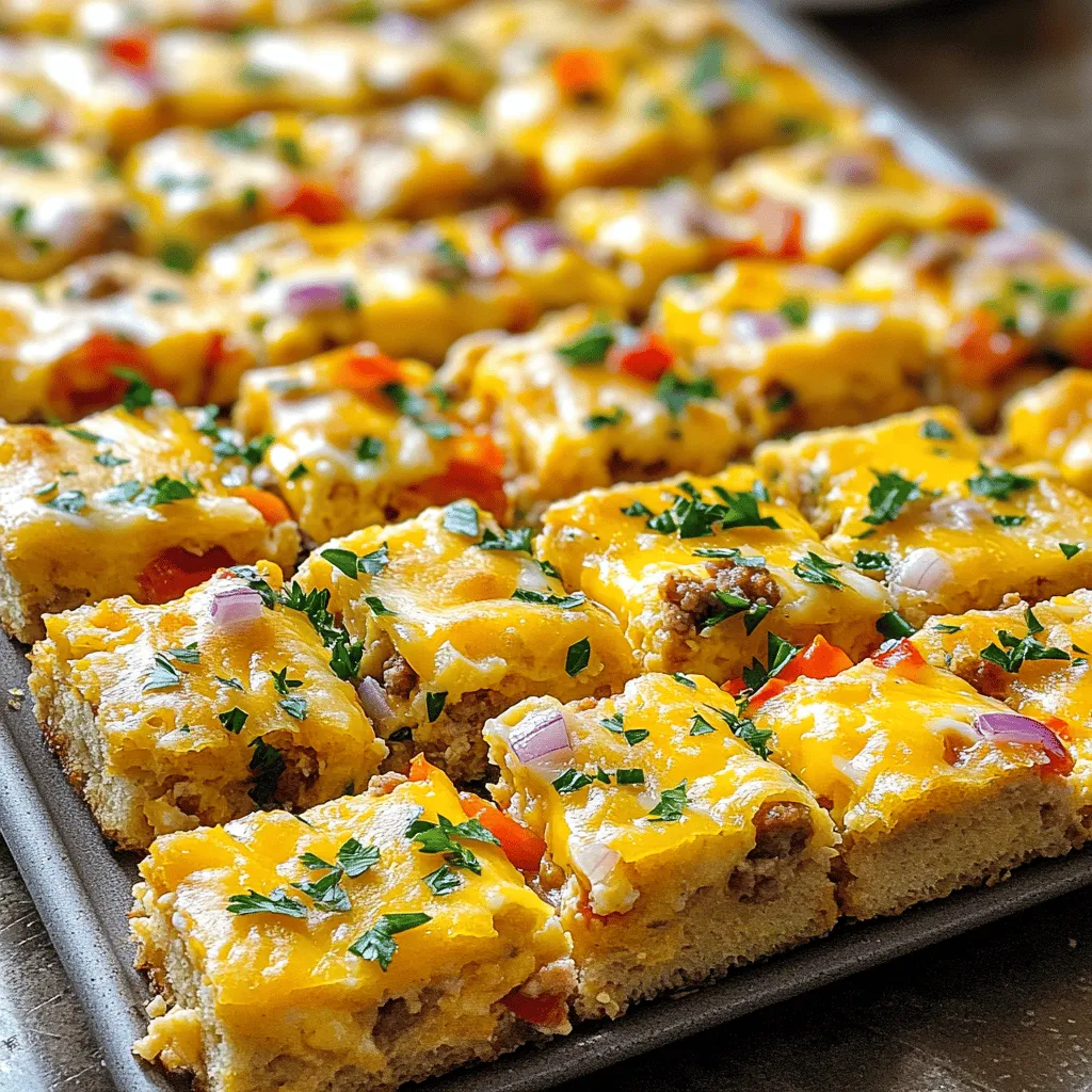 To make this tasty Easter breakfast casserole, you need some key ingredients: - 1 loaf of crusty sourdough bread, cubed - 8 large eggs - 2 cups whole milk - 1 cup shredded sharp cheddar cheese - 1 cup cooked and crumbled breakfast sausage - 1 cup diced bell peppers (mix of red, yellow, and green) - 1 small red onion, diced - 1 teaspoon garlic powder - 1 teaspoon dried thyme - Salt and pepper to taste - Fresh parsley, chopped (for garnish)