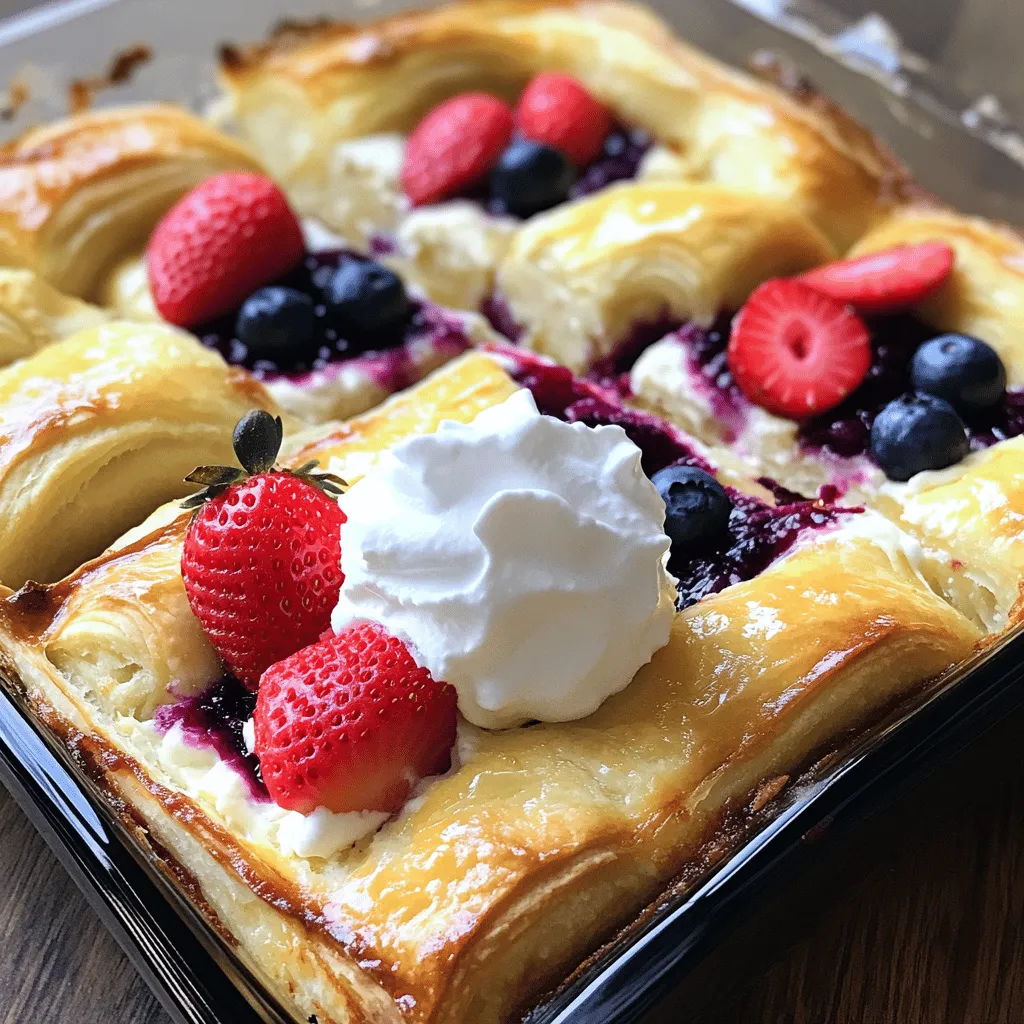 For the cheesecake crescent rolls casserole recipe, you need a few key ingredients. First, grab two cans of crescent roll dough. This dough gives a flaky and soft base. Next, you’ll need 16 ounces of softened cream cheese. This adds the rich, creamy texture we love. You also need one cup of powdered sugar for sweetness. Don