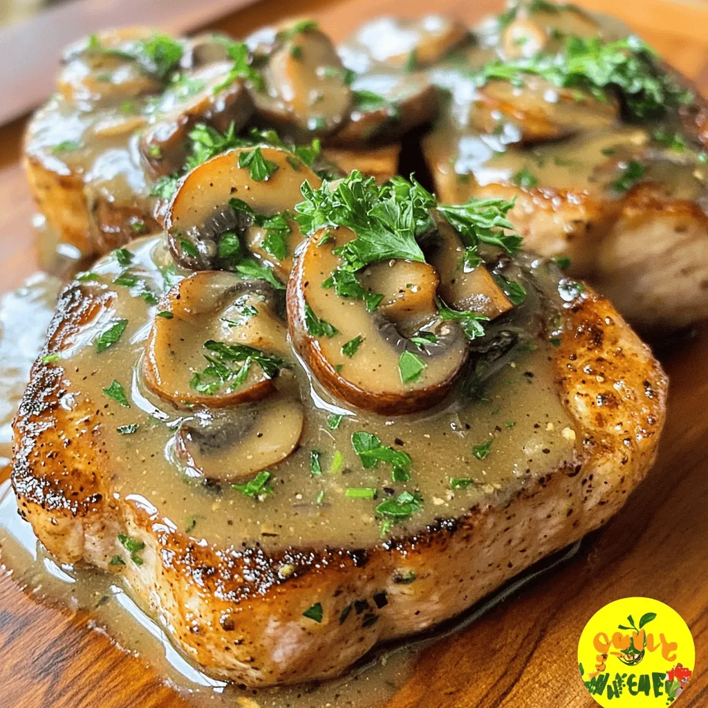 Savory Pork Chops with Rich Mushroom Gravy