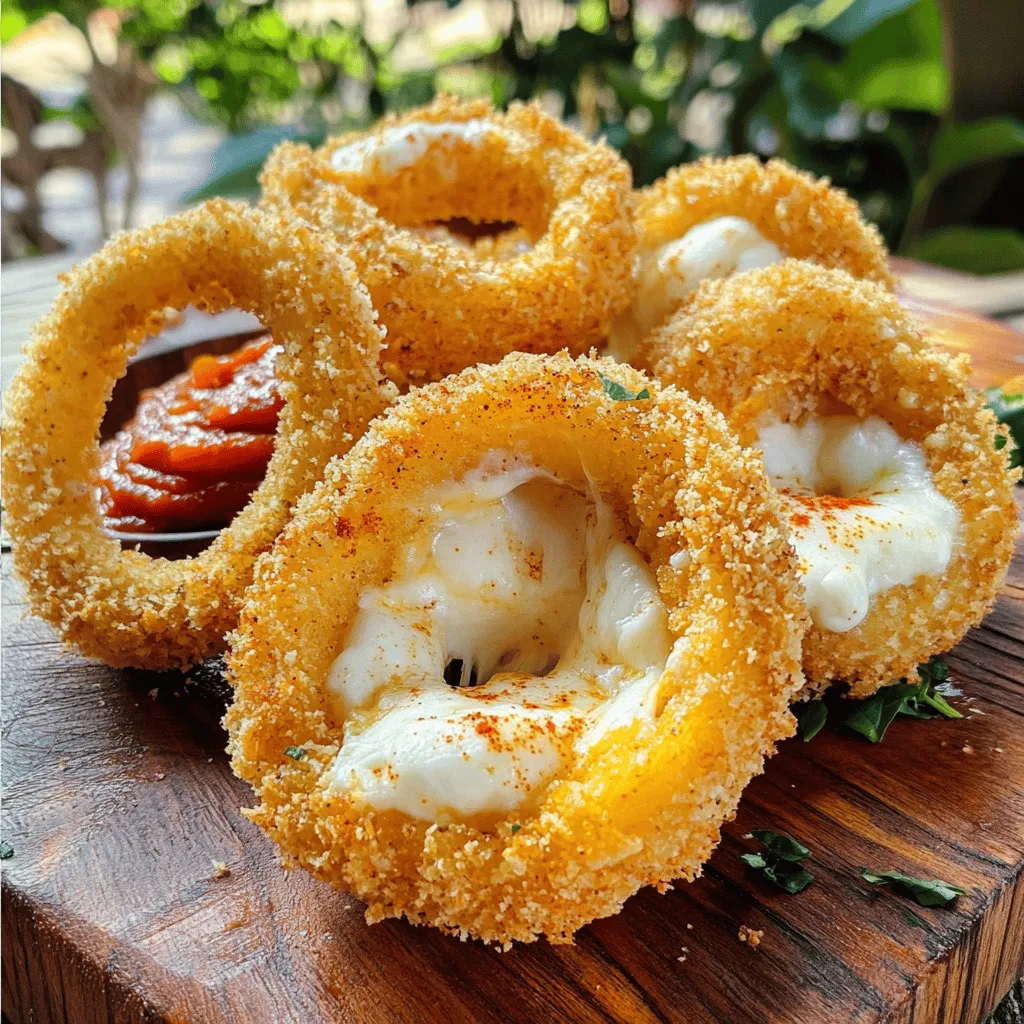Cheesy Mozzarella Onion Rings Crispy and Flavorful Treat