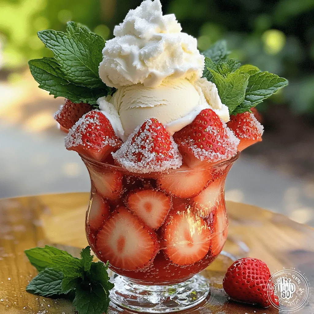 To make an easy strawberry dessert recipe, you need fresh and simple ingredients. The key components for the float include: