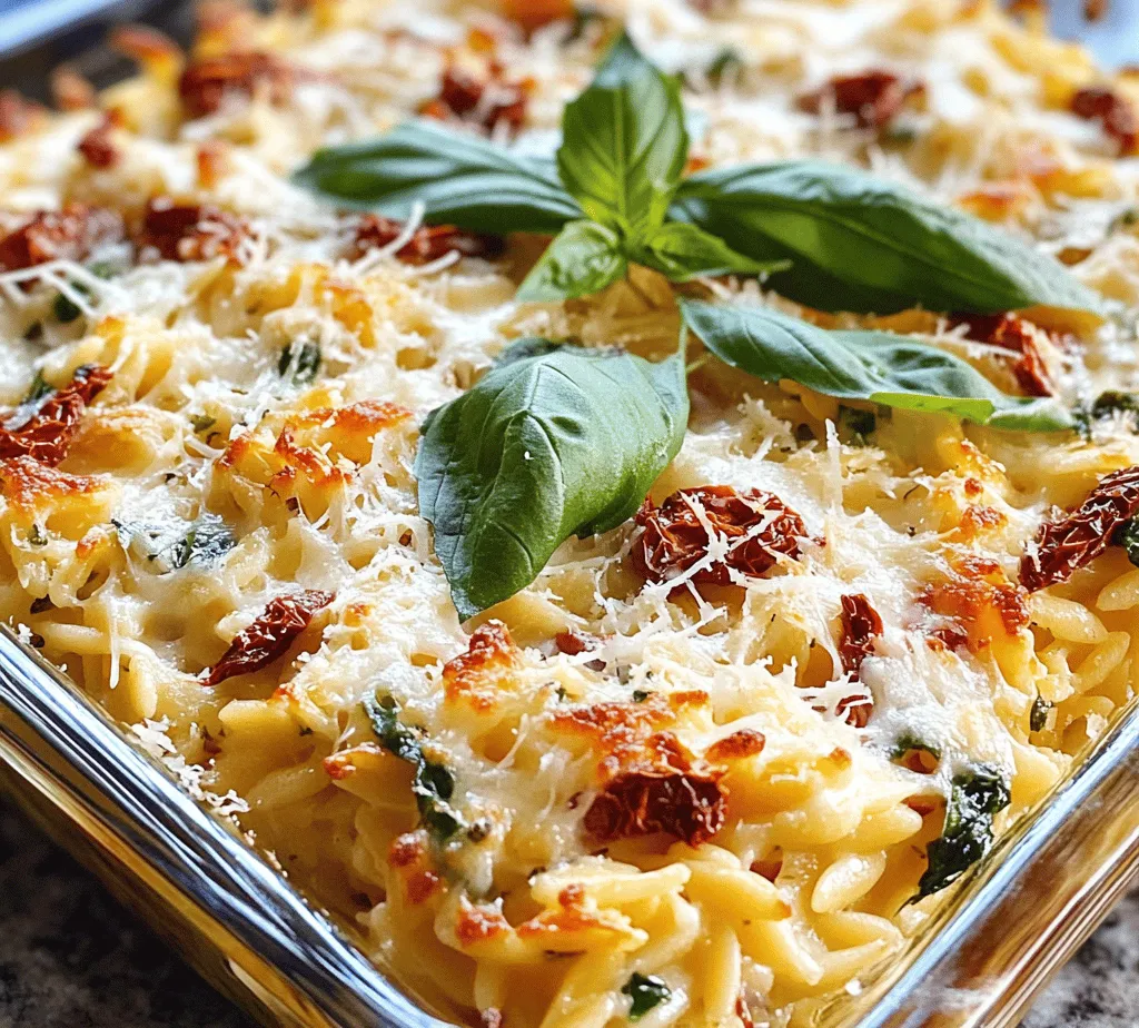 Explore the delightful world of comfort food with our Sundried Tomato Boursin Baked Orzo recipe. This creamy, cheesy dish combines the rich flavors of sun-dried tomatoes, aromatic garlic, and the distinct profile of Boursin cheese, creating a satisfying meal perfect for any occasion. Whether you
