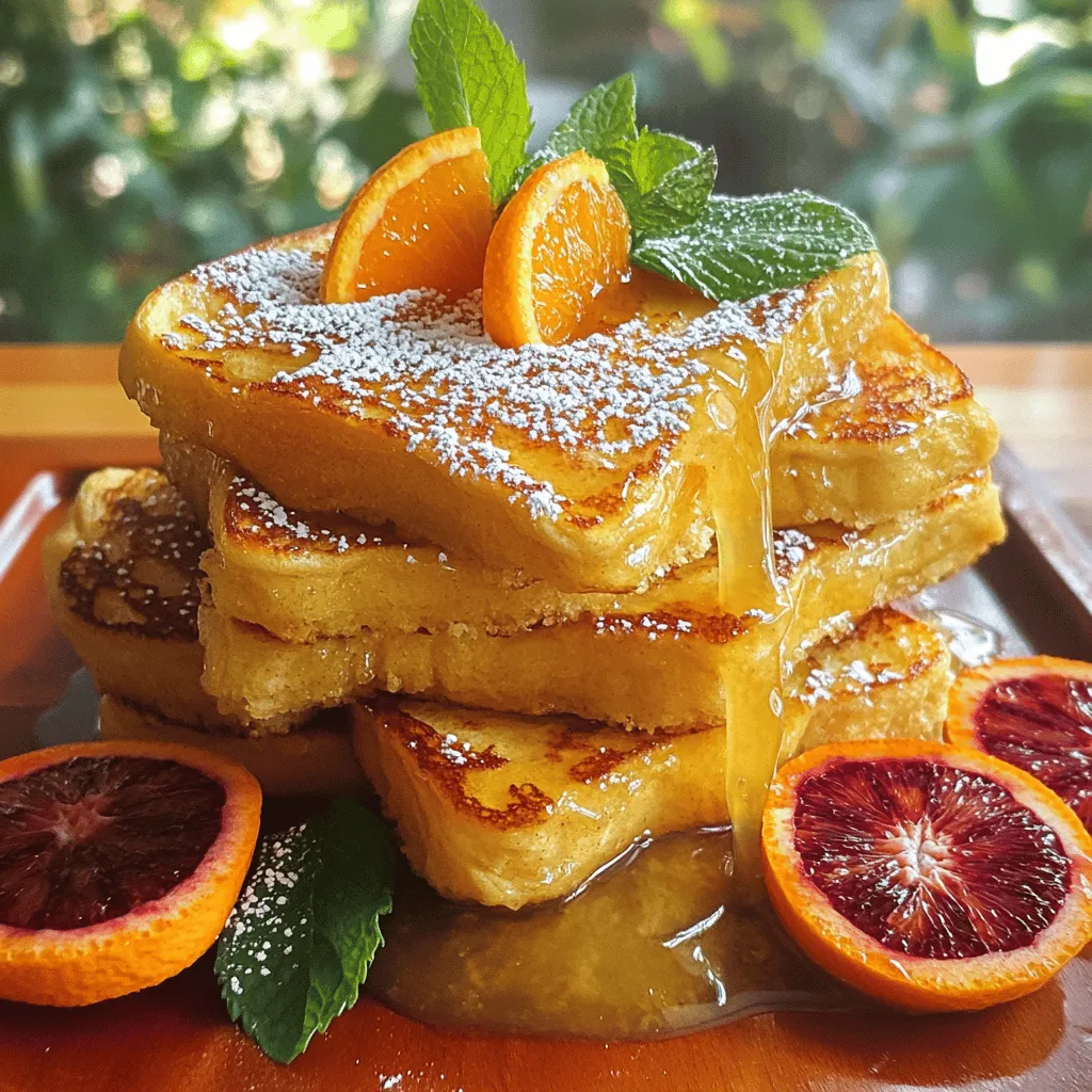 To make Blood Orange French Toast, gather these simple ingredients: