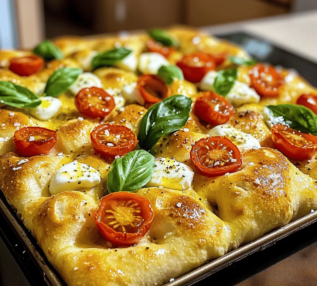 Welcome to the delightful world of homemade Margherita Focaccia Bread, where the comforting, pillowy texture of focaccia meets the vibrant flavors of a classic Margherita pizza. This Italian bread is not only a culinary masterpiece but also a representation of Italy