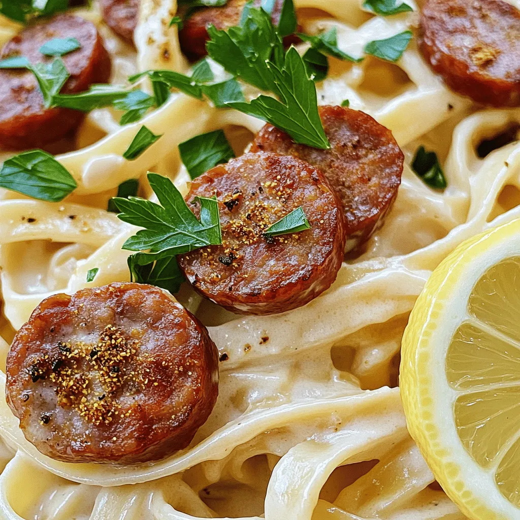To make Creamy Cajun Alfredo with Smoked Sausage, you need these key ingredients: