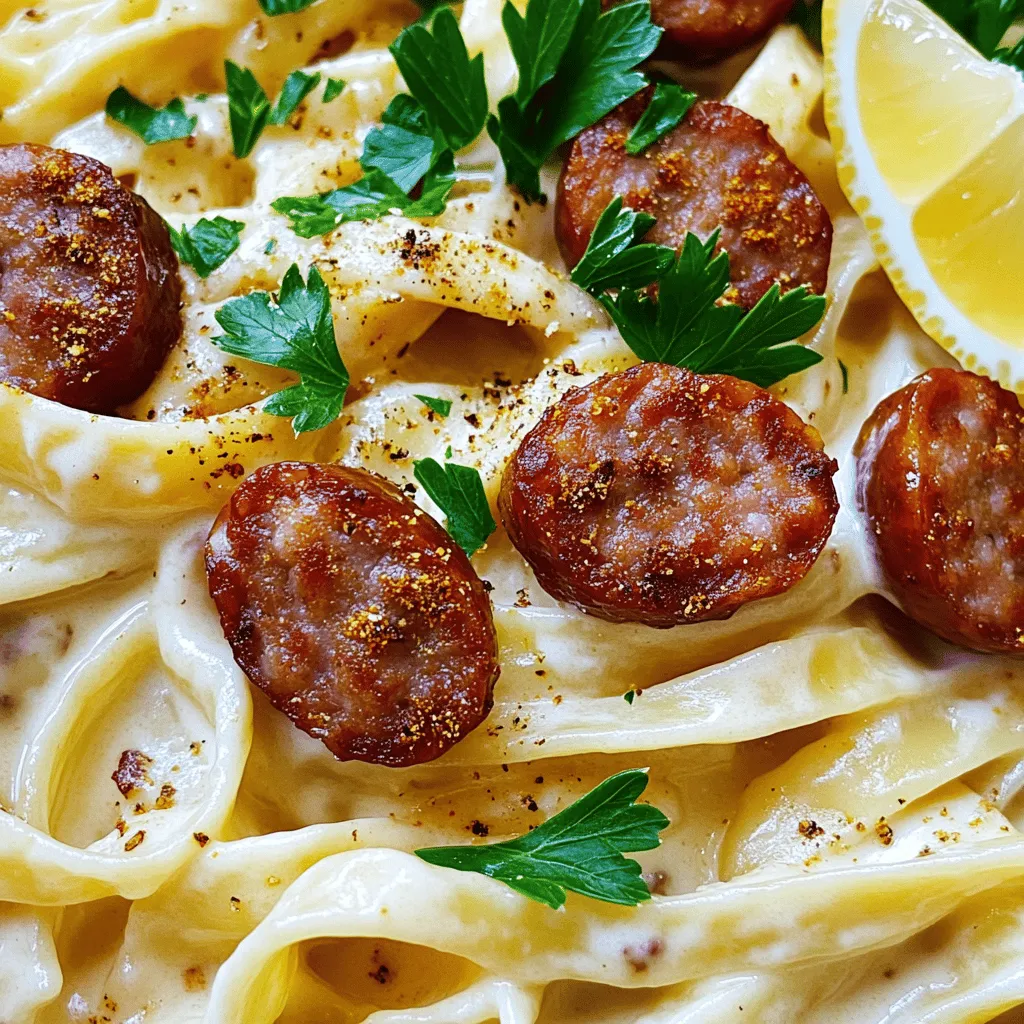 Creamy Cajun Alfredo with Smoked Sausage Delight