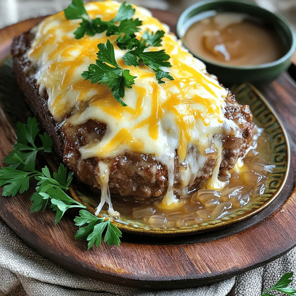 To make a great Crockpot French Onion Meatloaf, you need simple but tasty meatloaf ingredients. The base includes 1 pound of ground beef. This gives the meatloaf its rich flavor. You also need 1 cup of breadcrumbs. They help bind the meatloaf together.