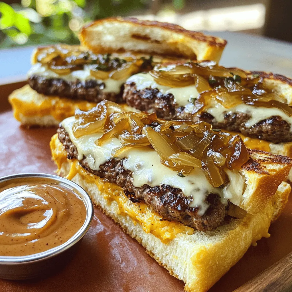 Smashing Patty Melts with Signature Sauce Delight