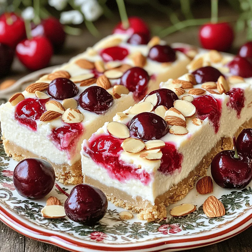 Cherry Almond Cheesecake Bars Delightful and Easy Treat