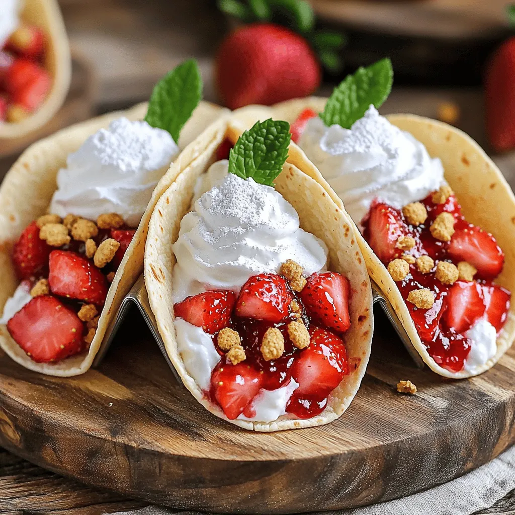 Strawberry Cheesecake Tacos Delicious Dessert Delight