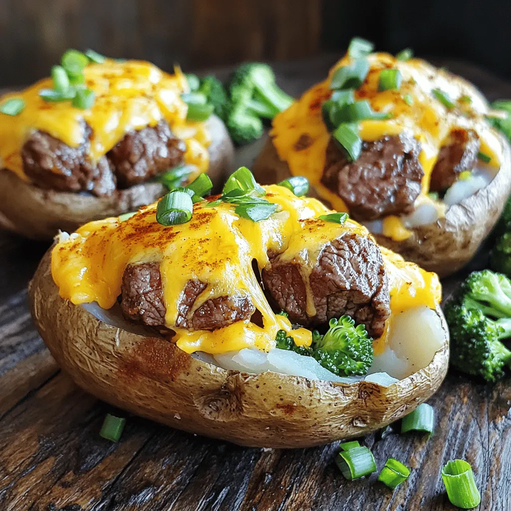Loaded Baked Potato with Steak Bites Flavor Boost