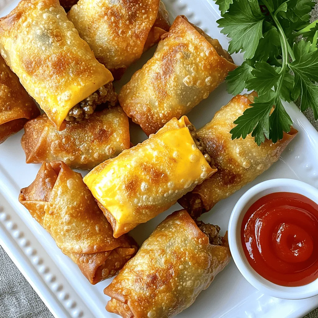 Cheeseburger Egg Rolls Tasty and Easy Snack Idea