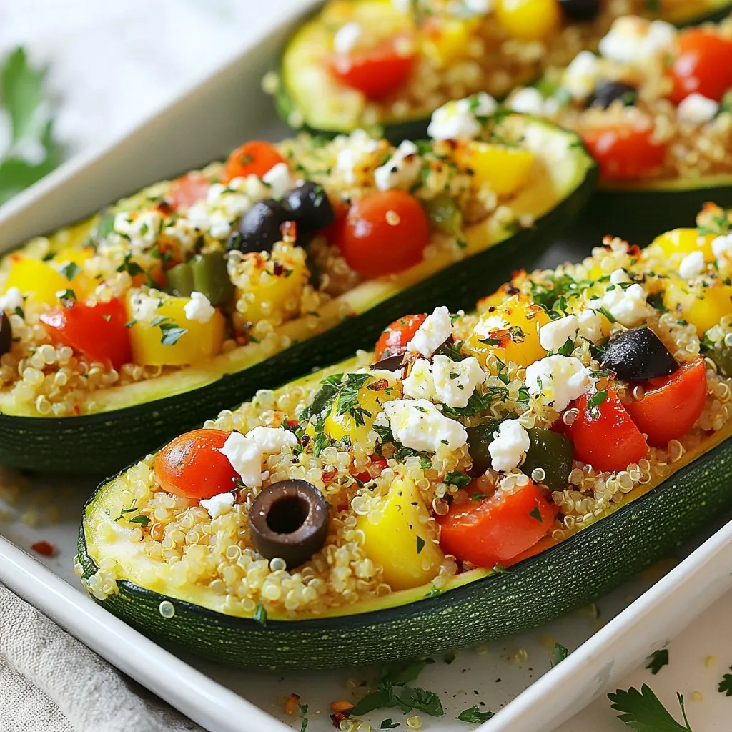 Stuffed Zucchini Boats Flavorful and Simple Meal