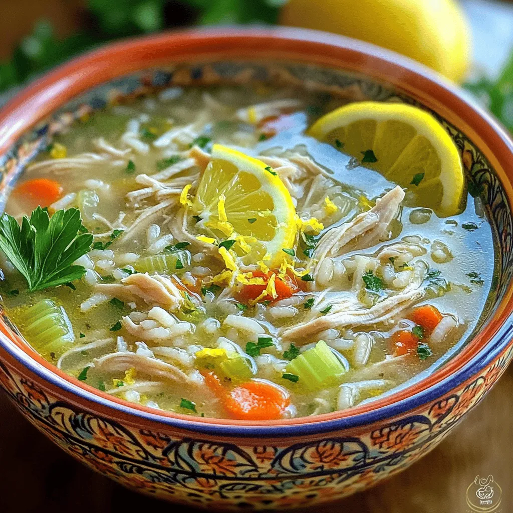 Chicken Lemon Rice Soup Flavorful Comfort Bowl