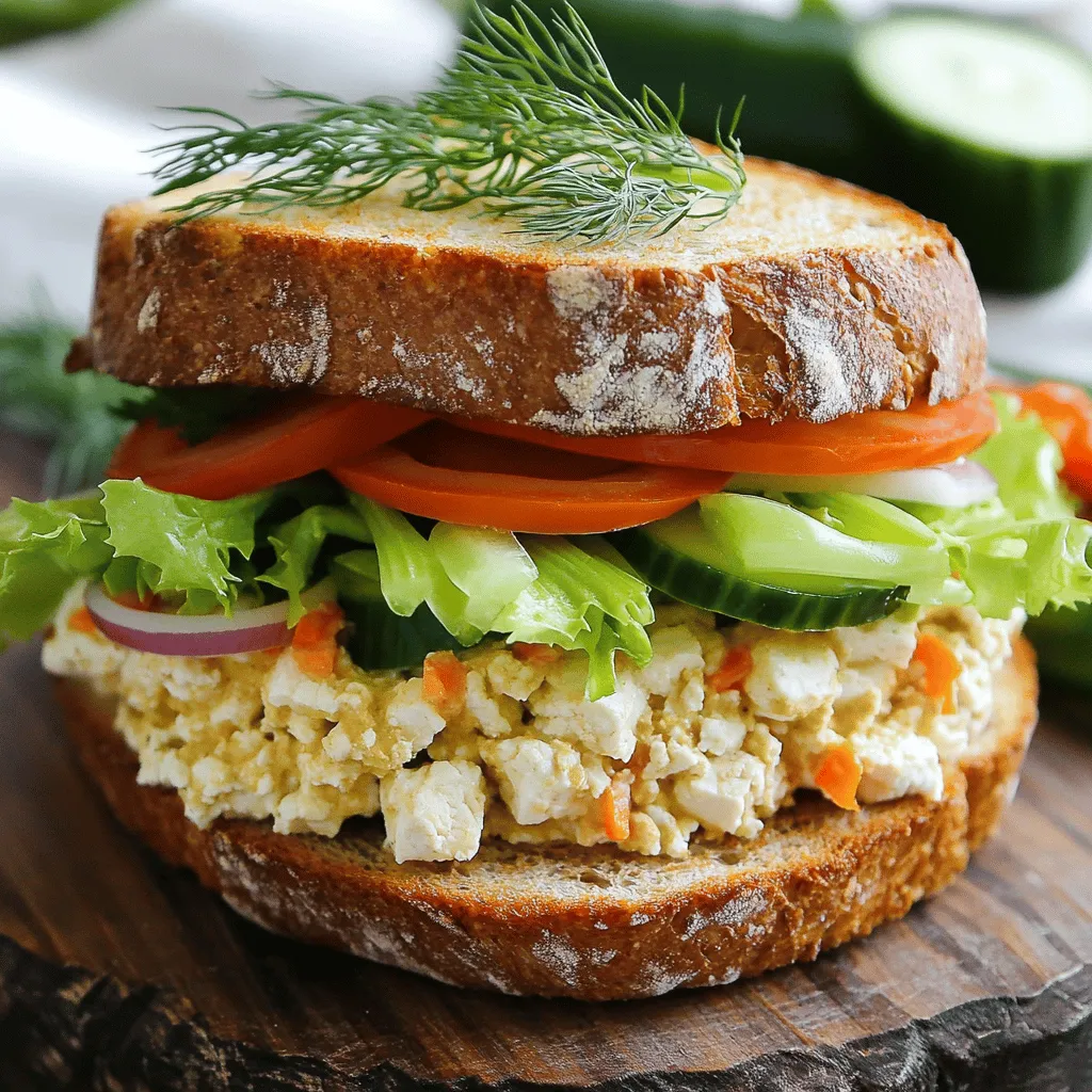 Tofu Salad Sandwich Fresh and Healthy Delight