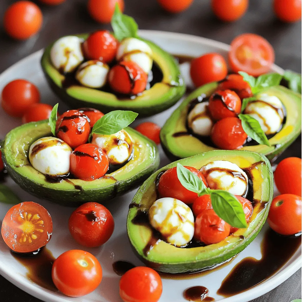 Caprese Stuffed Avocado Tasty and Fresh Dish