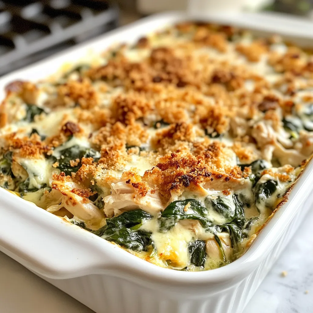 Chicken Spinach Casserole with Cream Cheese Delight