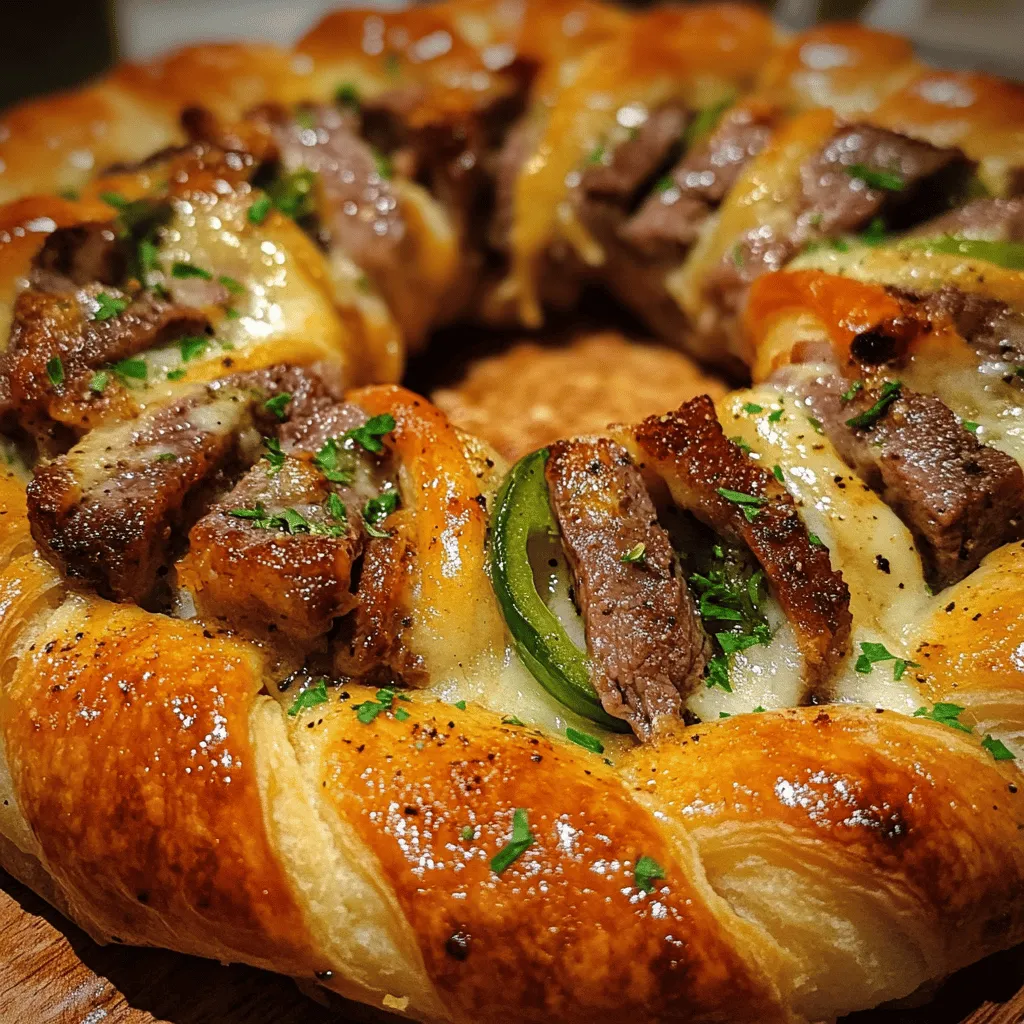 Irresistible Philly Cheesesteak Crescent Ring: A Delicious Twist on a Classic Favorite