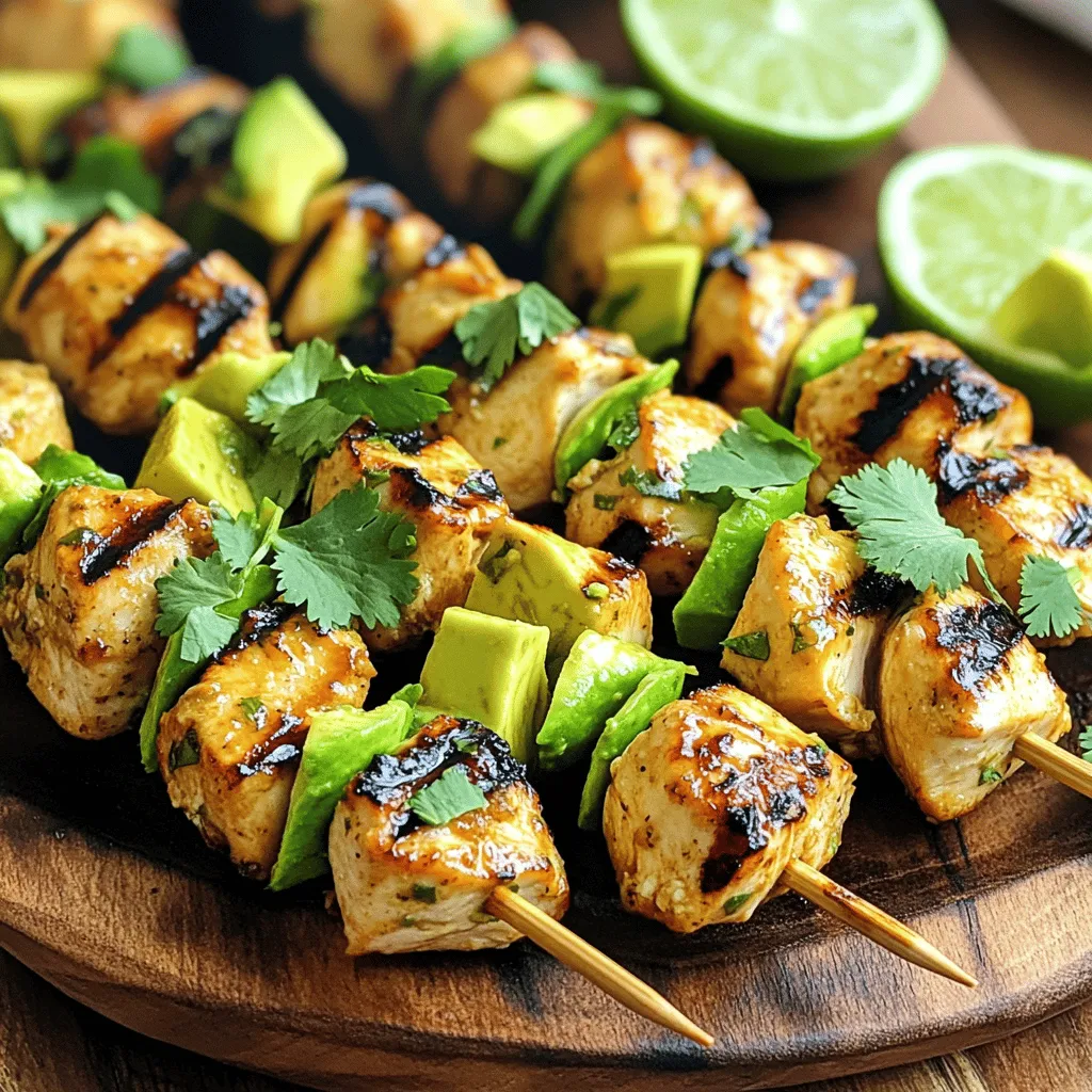 Zesty Avocado Chicken Skewers Flavorful and Easy Meal