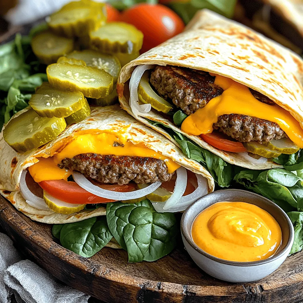 Best Recipe For Grilled Cheeseburger Wraps Delight