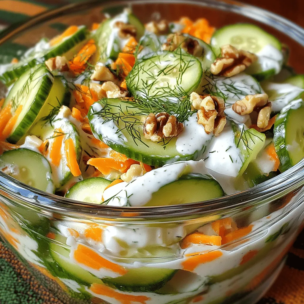 Creamy Cucumber and Carrot Salad Fresh and Crunchy Delight