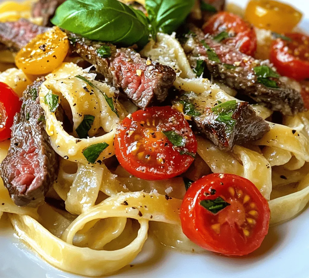 To master the savory steak pasta delight, it