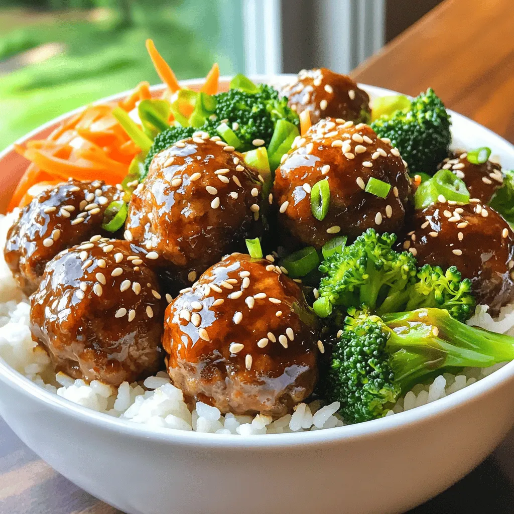 Teriyaki Meatball Rice Bowls Simple and Flavorful Meal
