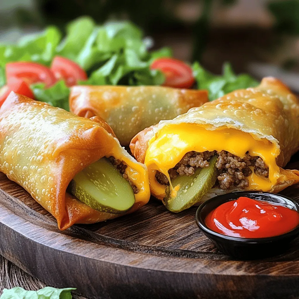 - 1 pound ground beef - 1 cup shredded cheddar cheese - ½ cup diced pickles